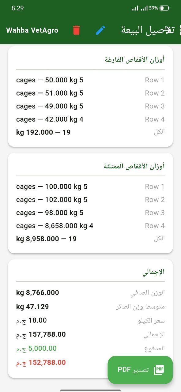 Wahba VetAgro Broiler Sales App — 8